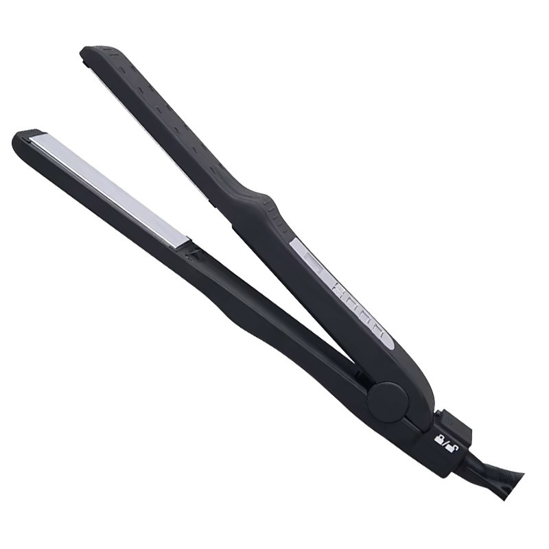 2 en 1 Taille de voyage Législateur de cheveux et fer à friser avec verrou de sécurité et température réglable