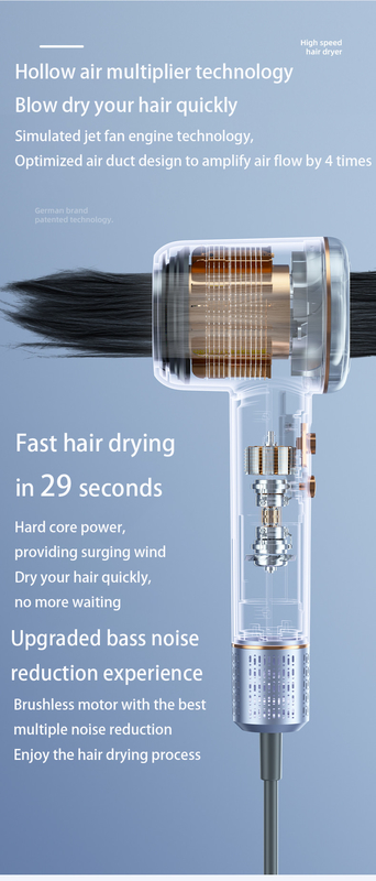 110000RPM sèche-cheveux à moteur sans pinceau bouton ABS EU/US/ALCI/AU/UK/JP