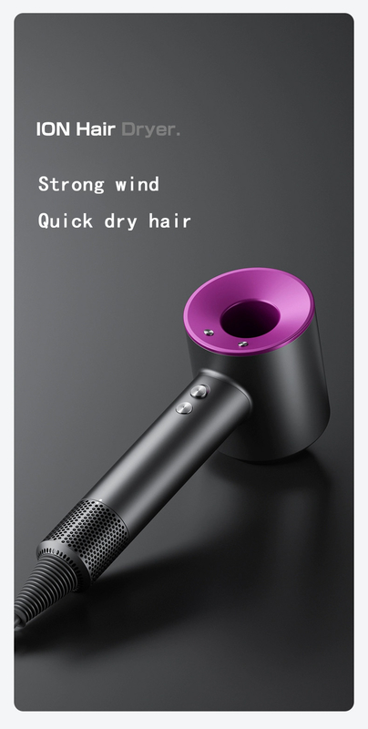 Séche-cheveux à grande vitesse de 1600W avec 3 réglages de chaleur pour la maison ou le voyage