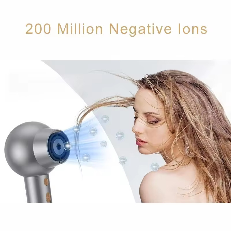 Séche-cheveux ionique portable réglable à température intelligente