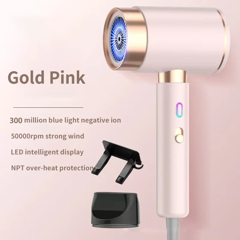 2000W High Speed Blue Light LED Display Switch Sur le côté sécheur de cheveux rapide séchage