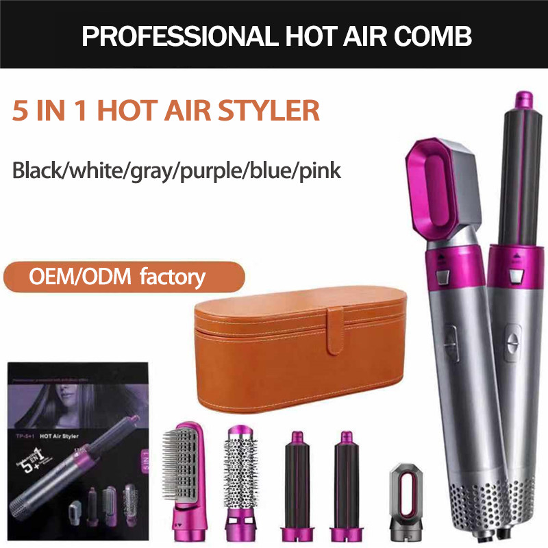 500W Nouveau design en gros Prix bas Multi-fonction Air Wrap boîte en cuir automatique brosse à air chaud