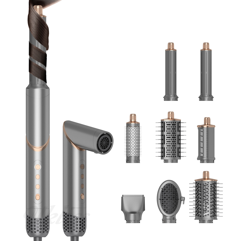 8 en 1 Styling rapide Multi-fonction brosse à air chaud peigne pliable Voyage en plein air Air Wrap One Step Styler