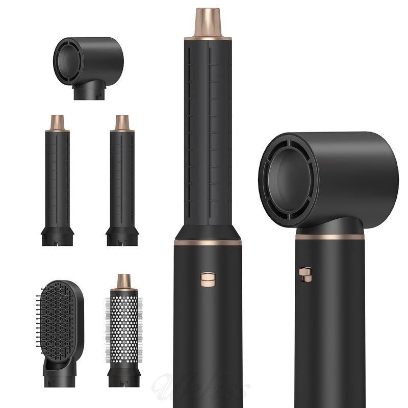 5 en 1 boîte cadeau noire sèche-cheveux à une étape Styler multi-fonction aux ions négatifs professionnel