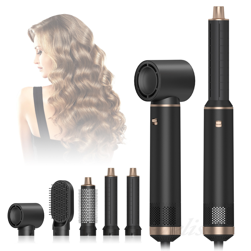 5 en 1 boîte cadeau noire sèche-cheveux à une étape Styler multi-fonction aux ions négatifs professionnel