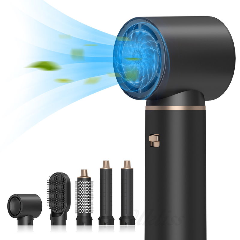 5 en 1 boîte cadeau noire sèche-cheveux à une étape Styler multi-fonction aux ions négatifs professionnel