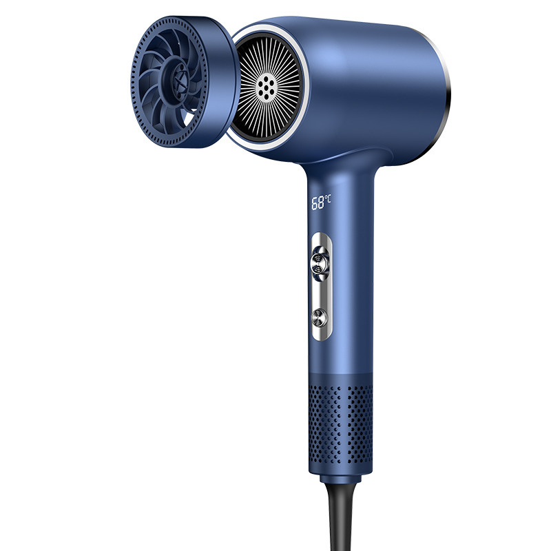 Séche-cheveux électrique à haute vitesse sans pinceau professionnel de 2400 W avec ions négatifs affichage numérique LED faible bruit