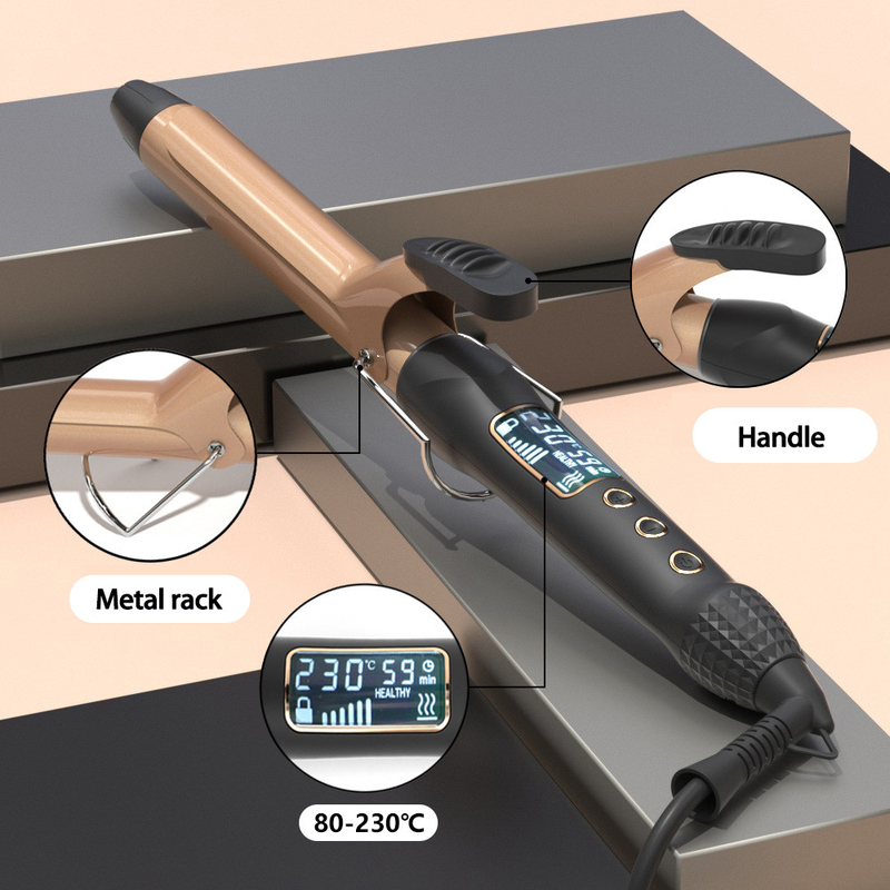Coiffeur électrique de plusieurs tailles avec écran LCD et moteur CC à câble rotatif à 360°