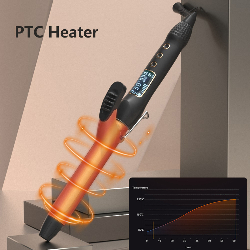 Coiffeur électrique de plusieurs tailles avec écran LCD et moteur CC à câble rotatif à 360°