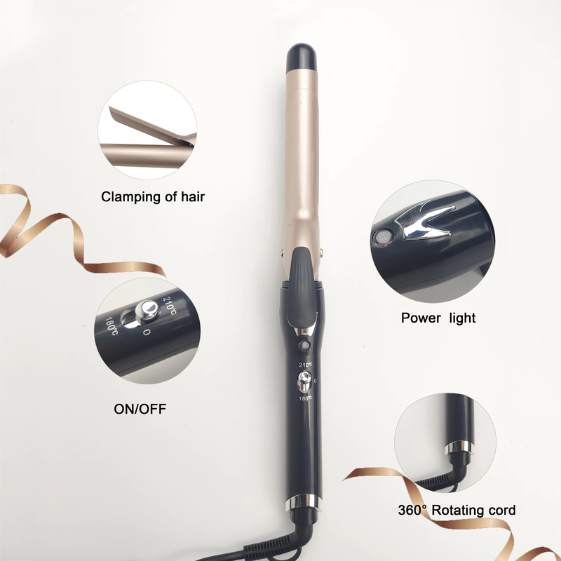 45W boucles de cheveux Ion négatif soins en aluminium Big Wand Wave Boucles de cheveux Fer à chauffer rapidement coiffure
