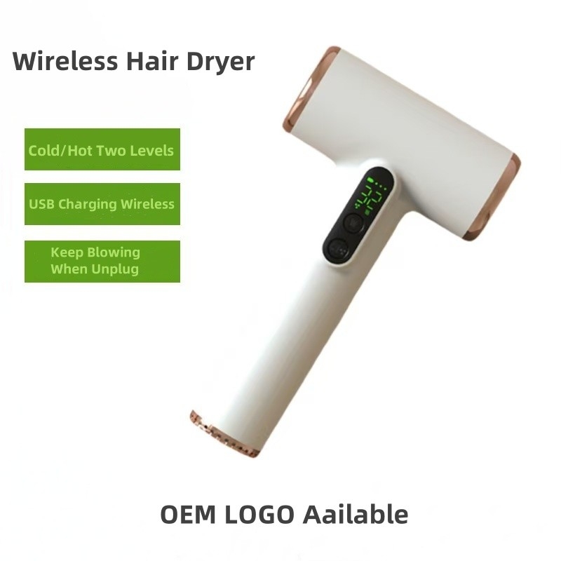 Taille de voyage séchoirs à cheveux sans fil à batterie de 200 W avec faible bruit