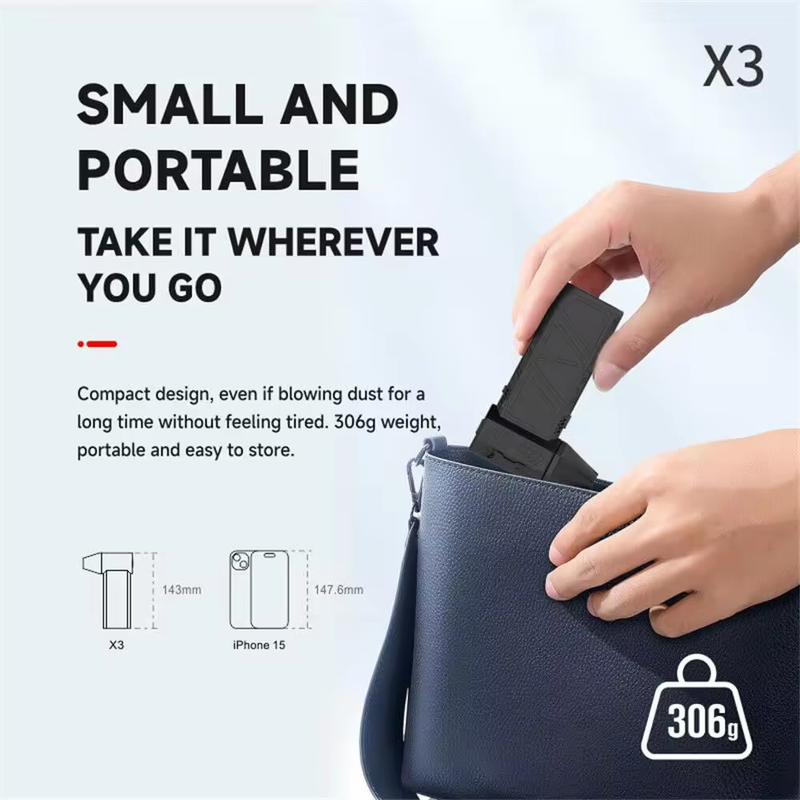 Ventilateur électrique à turboréacteur mini rechargeable X3 pour nettoyer la poussière des voitures