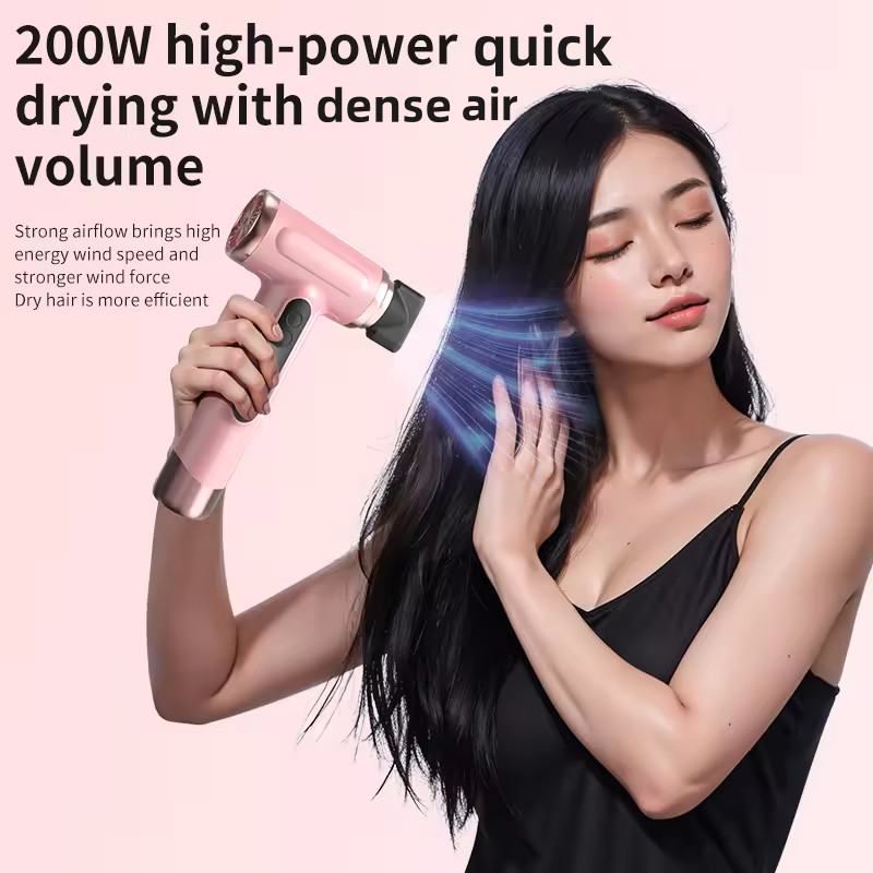Séche-cheveux domestique à haute puissance avec séchage rapide et tube de vent pliable à ions négatifs pour les étudiants et les dortoirs