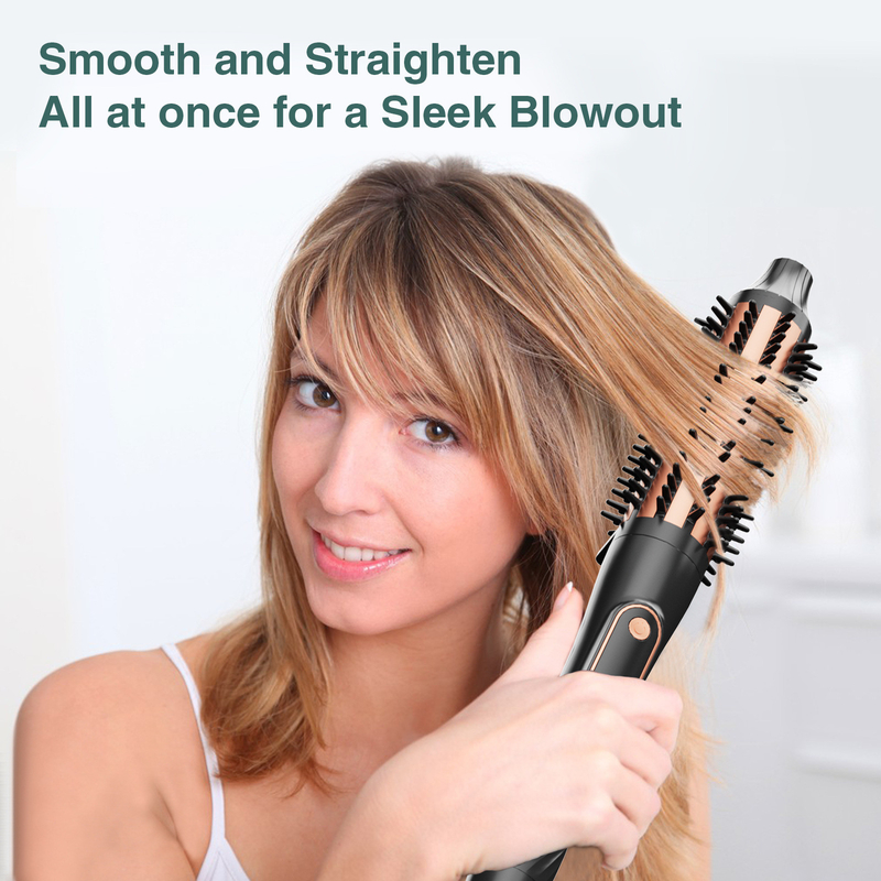 Une brosse à cheveux en céramique à la tourmaline avec température réglable et un câble électrique de 1,6 M