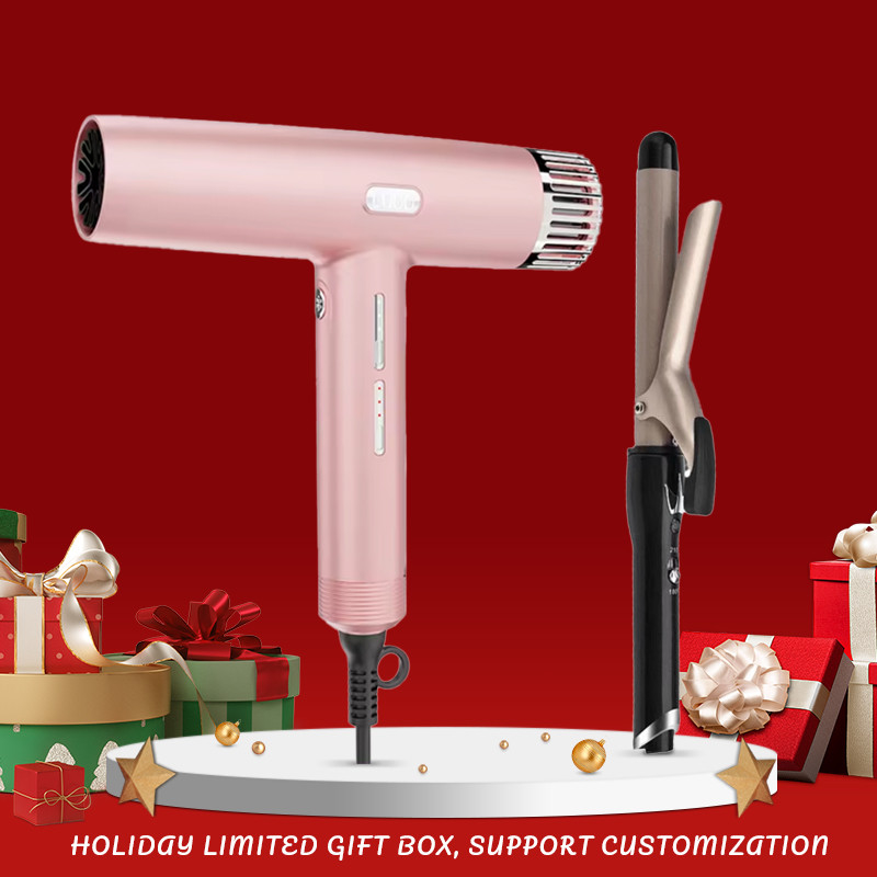 Boîte cadeau pour les fêtes personnalisée sèche-cheveux baguette de curling avec 1M Power Cord Concentrator Nozzle