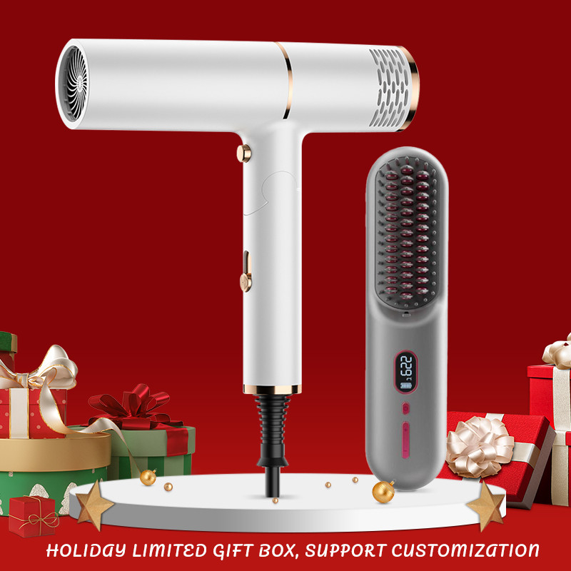 Boîte cadeau pour les fêtes personnalisée sèche-cheveux baguette de curling avec 1M Power Cord Concentrator Nozzle