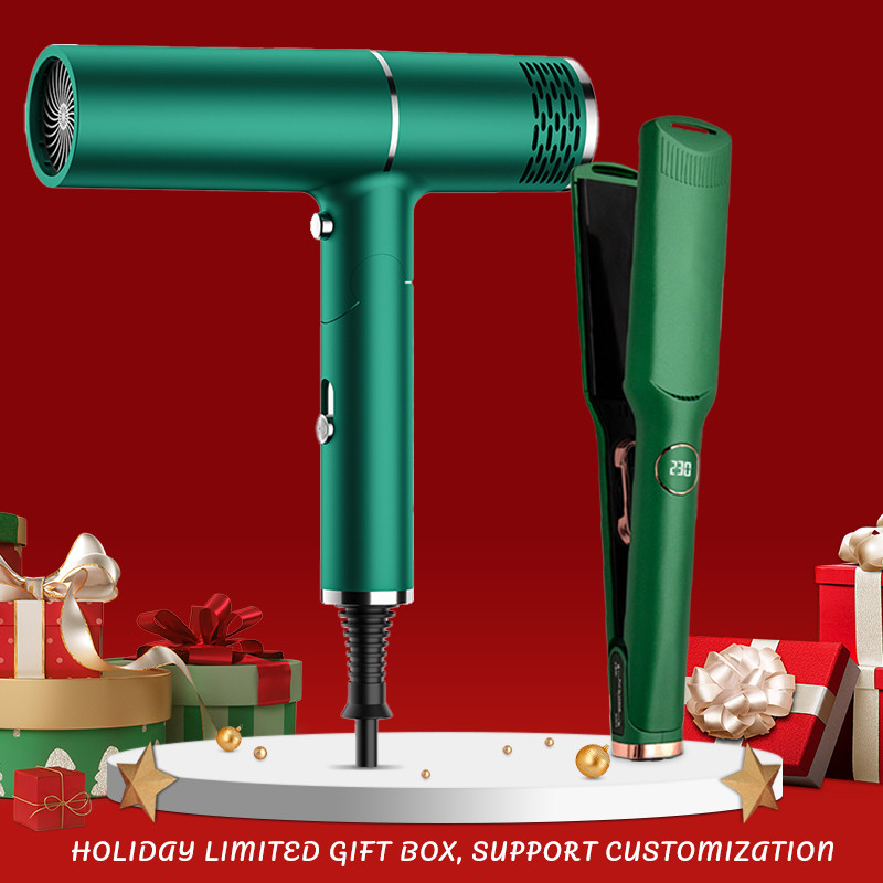 Boîte cadeau pour les fêtes personnalisée sèche-cheveux baguette de curling avec 1M Power Cord Concentrator Nozzle