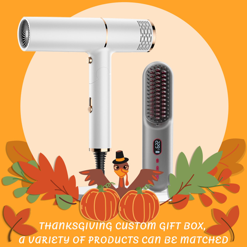 Boîte cadeau pour les fêtes personnalisée sèche-cheveux baguette de curling avec 1M Power Cord Concentrator Nozzle