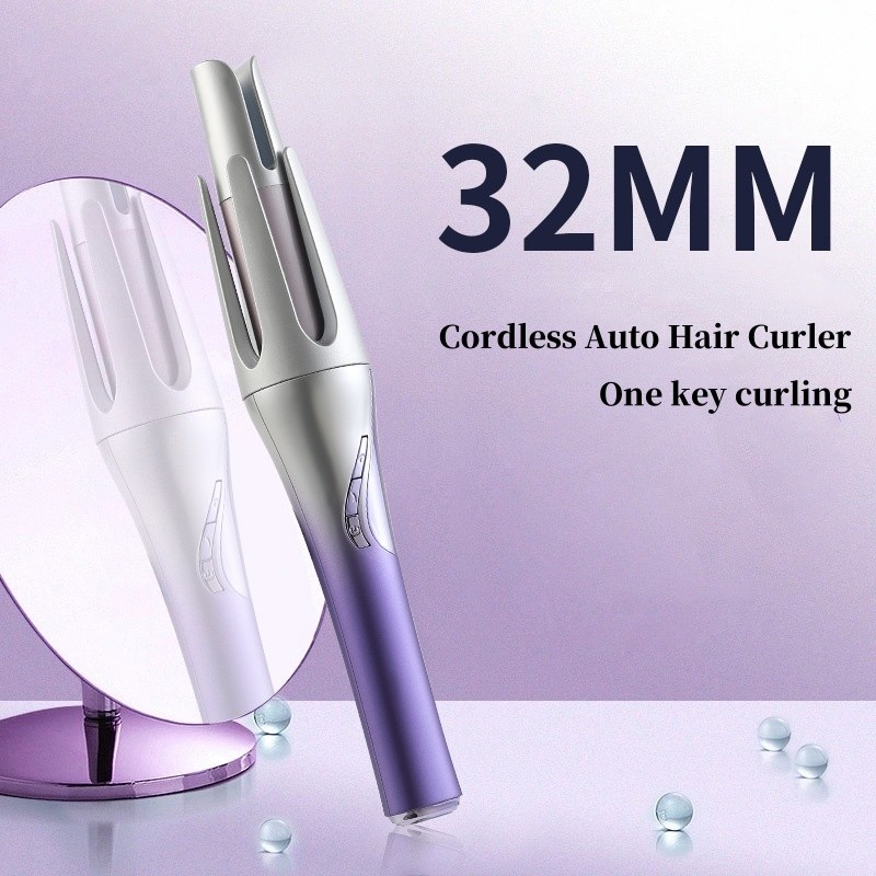 Fer à friser 28 W sans fil à friser automatique 4500mAh sans fil rechargeable 32 mm à friser