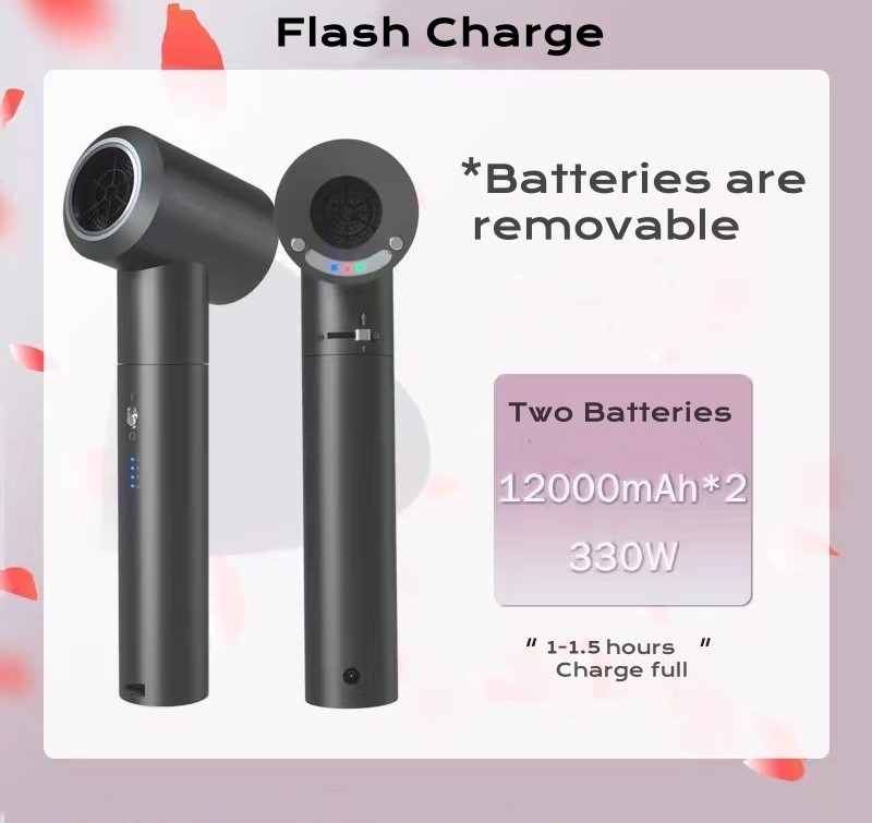 330W puissant souffleur sans fil ventilateur à turboréacteur ventilateur de nettoyage grande capacité de la batterie Type C de charge