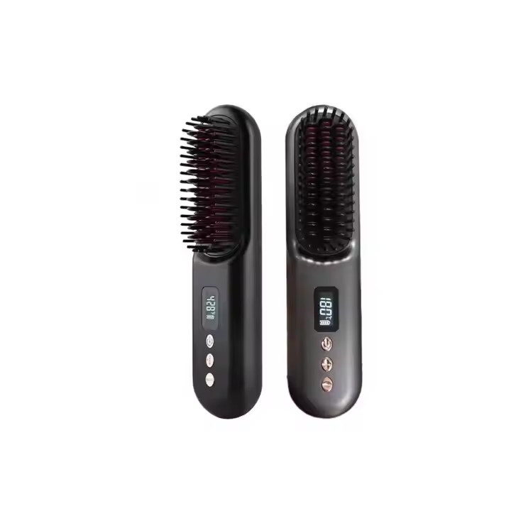 Brosses de lissage sans fil avec 4 réglages de température PD20W à charge rapide Anti-échaudement conception de chauffage rapide