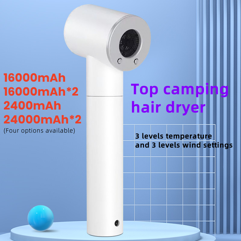 Séche-cheveux portable de 450W sans fil avec batterie de 48000 mAh