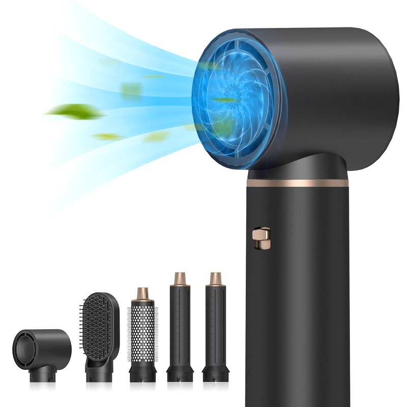 Outil de coiffure électrique 5 en 1 Logo personnalisé LED Coussin à cheveux multifonctionnel Avec une puissance de 1000W et une longueur de cordon de 1,8 m