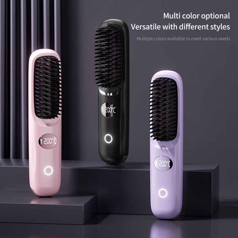 Soins personnels sèche-cheveux électrique brosse à cheveux à air chaud peigne à chaleur USB sans fil rechargeable Législateur de cheveux brosse