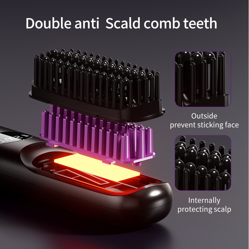 Soins personnels sèche-cheveux électrique brosse à cheveux à air chaud peigne à chaleur USB sans fil rechargeable Législateur de cheveux brosse