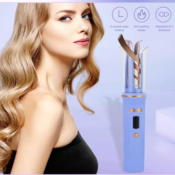 USB Rechargeable Portable Coiffeur de cheveux Voyage sans fil Mini Coiffeur de cheveux en fer Auto Affichage LCD Température