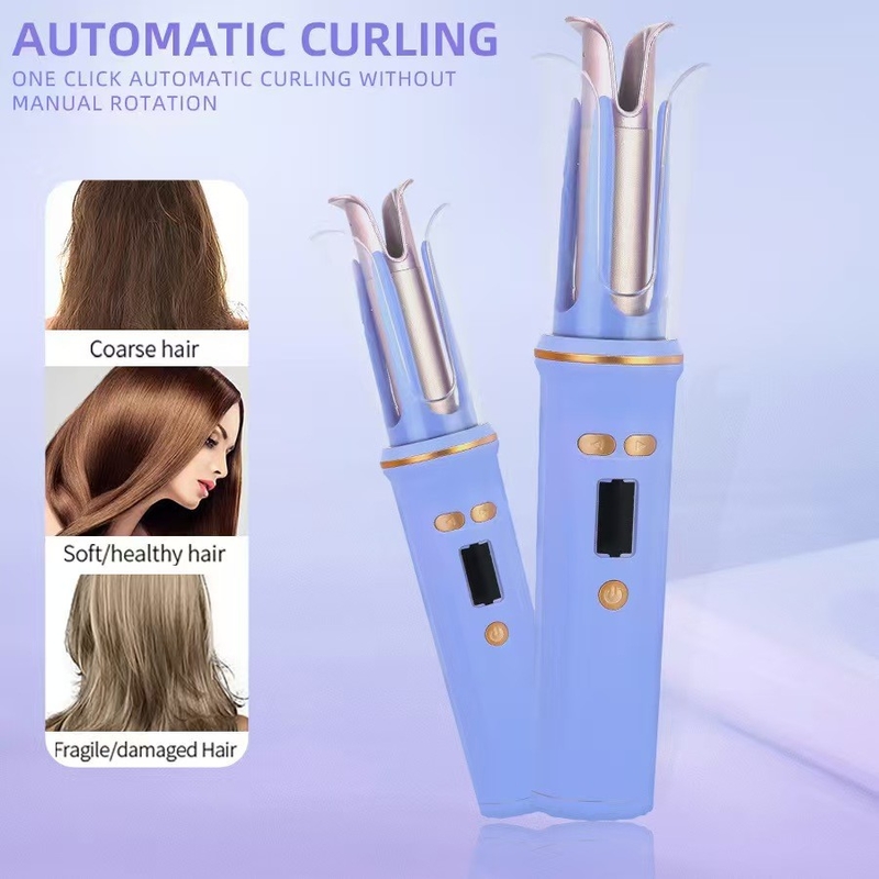 USB Rechargeable Portable Coiffeur de cheveux Voyage sans fil Mini Coiffeur de cheveux en fer Auto Affichage LCD Température