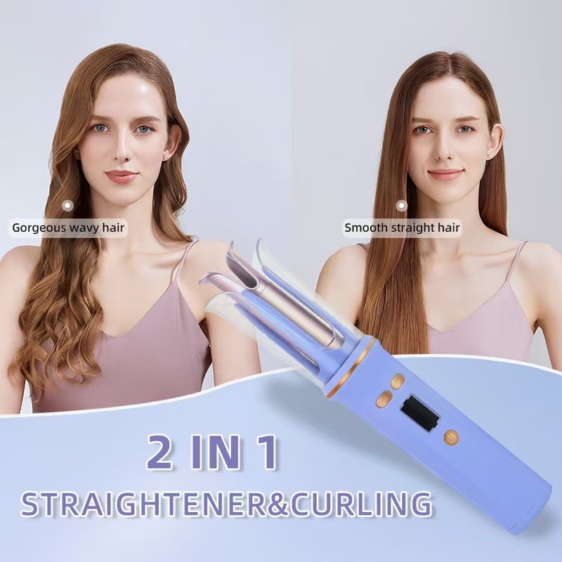USB Rechargeable Portable Coiffeur de cheveux Voyage sans fil Mini Coiffeur de cheveux en fer Auto Affichage LCD Température