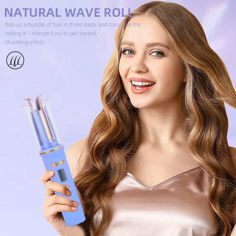 USB Rechargeable Portable Coiffeur de cheveux Voyage sans fil Mini Coiffeur de cheveux en fer Auto Affichage LCD Température