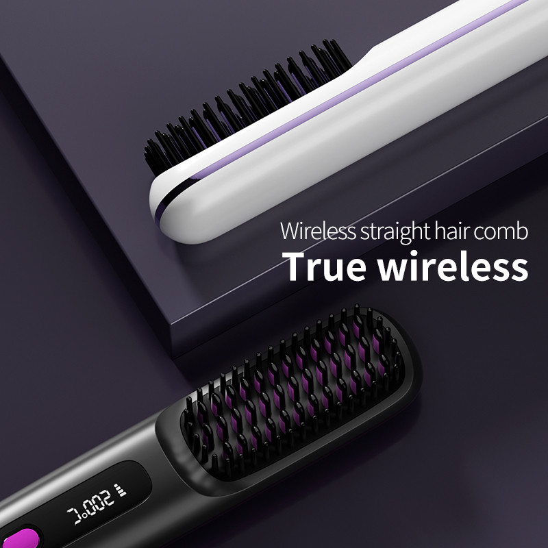 Brosse à air chaud électrique Coiffeur de cheveux en céramique avec technologie des ions négatifs et cordon pivotant
