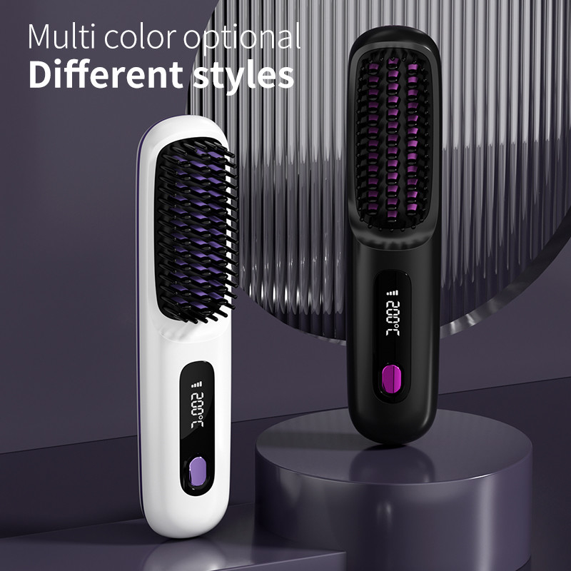 Brosse à air chaud électrique Coiffeur de cheveux en céramique avec technologie des ions négatifs et cordon pivotant