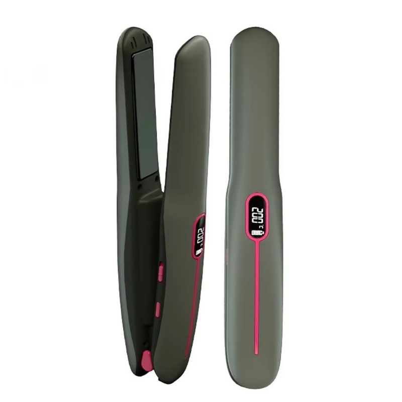 Rechargeable 2 en 1 Légalisateur de cheveux sans fil Légalisateur sans fil Curling avec batterie de 4800mAh et multi température