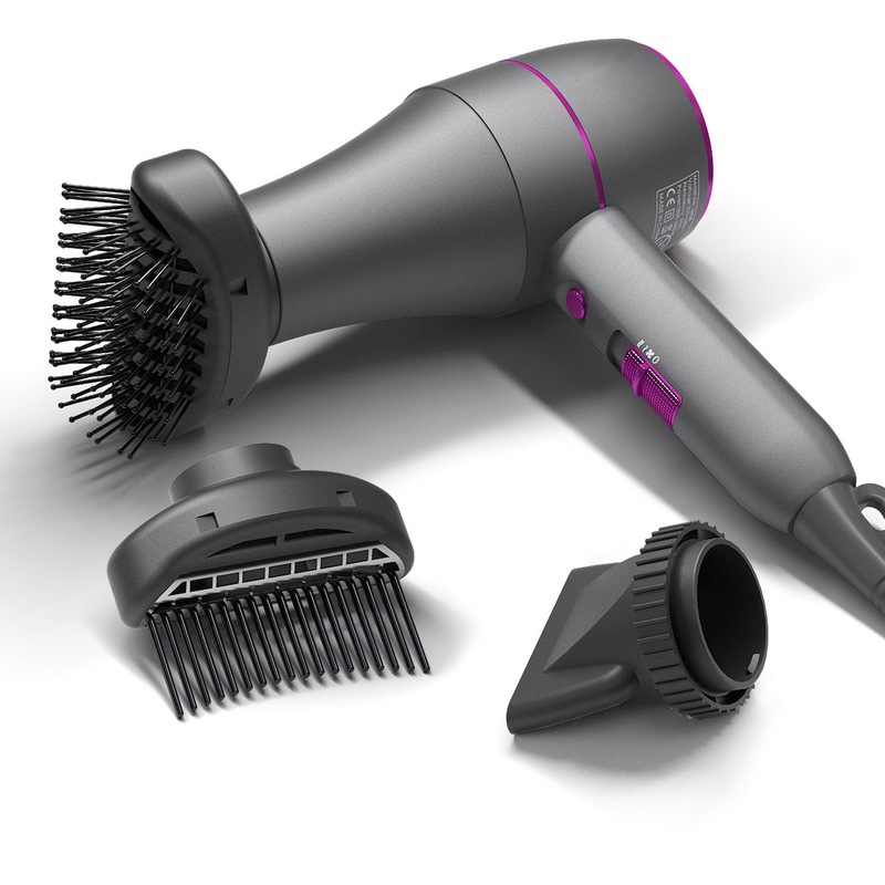 Séche-cheveux de salon professionnel avec une vitesse de vent super forte et un design scientifique de soin des cheveux.