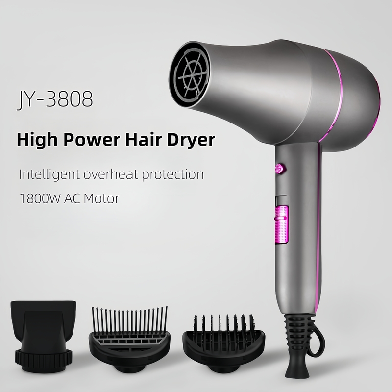 Séche-cheveux de salon professionnel avec une vitesse de vent super forte et un design scientifique de soin des cheveux.