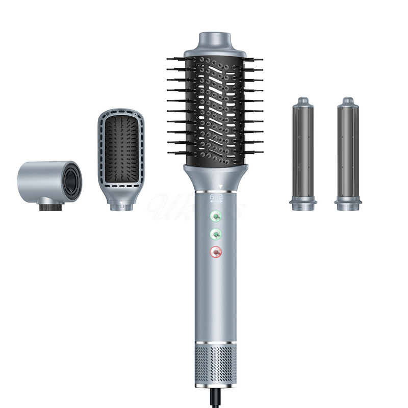 5 en 1 brosse à air chaud à grande vitesse moteur sans brosse séche-cheveux automatique à friser ensemble d'ions négatifs de l'aviation de l'aluminium coque