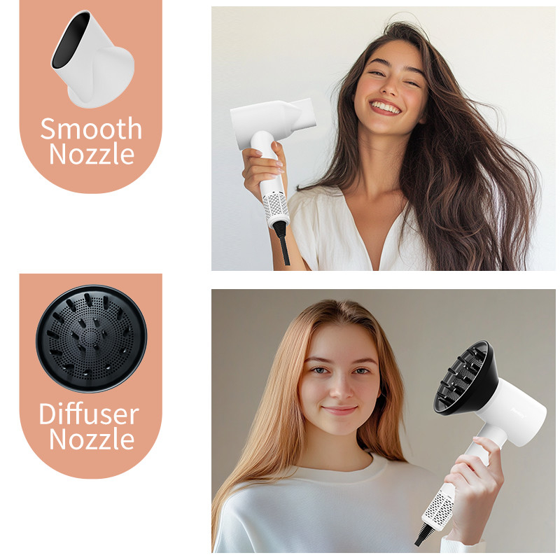 Voyage 1800W haut débit sèche-cheveux à moteur sans pinceau Avec 110,000 RPM et 5 milliards de plasma