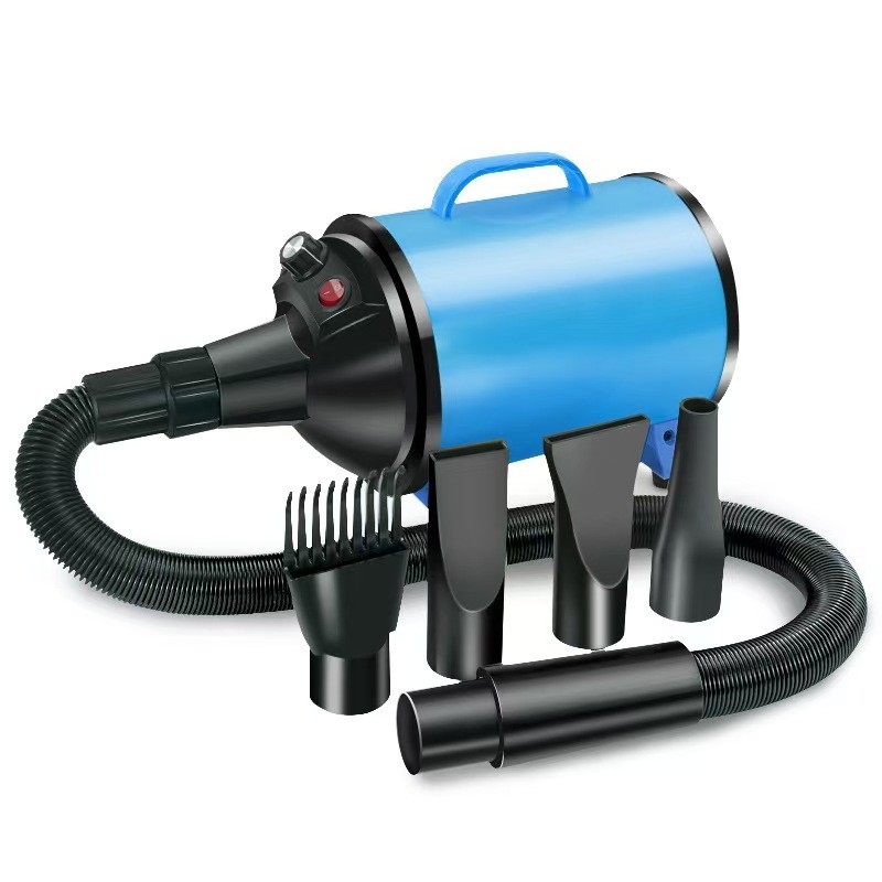 Séchoir à cheveux pour animaux de compagnie à haute puissance de 2100 W, équipement de toilettage pour animaux de compagnie à faible bruit, réglage de la vitesse du vent sans pas