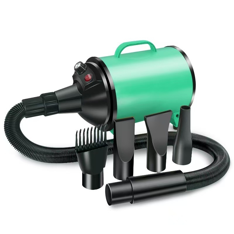 Séchoir à cheveux pour animaux de compagnie à haute puissance de 2100 W, équipement de toilettage pour animaux de compagnie à faible bruit, réglage de la vitesse du vent sans pas