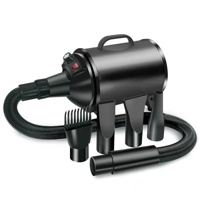 Séchoir à cheveux pour animaux de compagnie à haute puissance de 2100 W, équipement de toilettage pour animaux de compagnie à faible bruit, réglage de la vitesse du vent sans pas