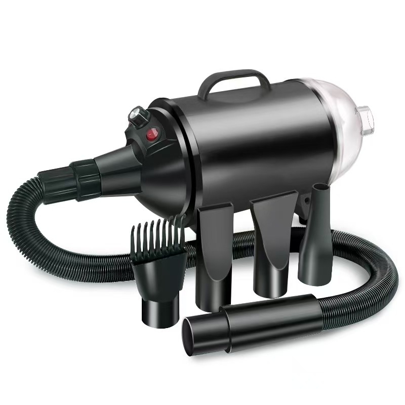 2 en 1 sèche-cheveux pour animaux de compagnie aspirateur 2100W équipement de toilettage pour animaux de compagnie avec niveau de vitesse du vent sans pas