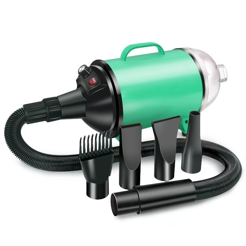 2 en 1 sèche-cheveux pour animaux de compagnie aspirateur 2100W équipement de toilettage pour animaux de compagnie avec niveau de vitesse du vent sans pas