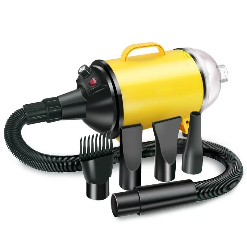 2 en 1 sèche-cheveux pour animaux de compagnie aspirateur 2100W équipement de toilettage pour animaux de compagnie avec niveau de vitesse du vent sans pas