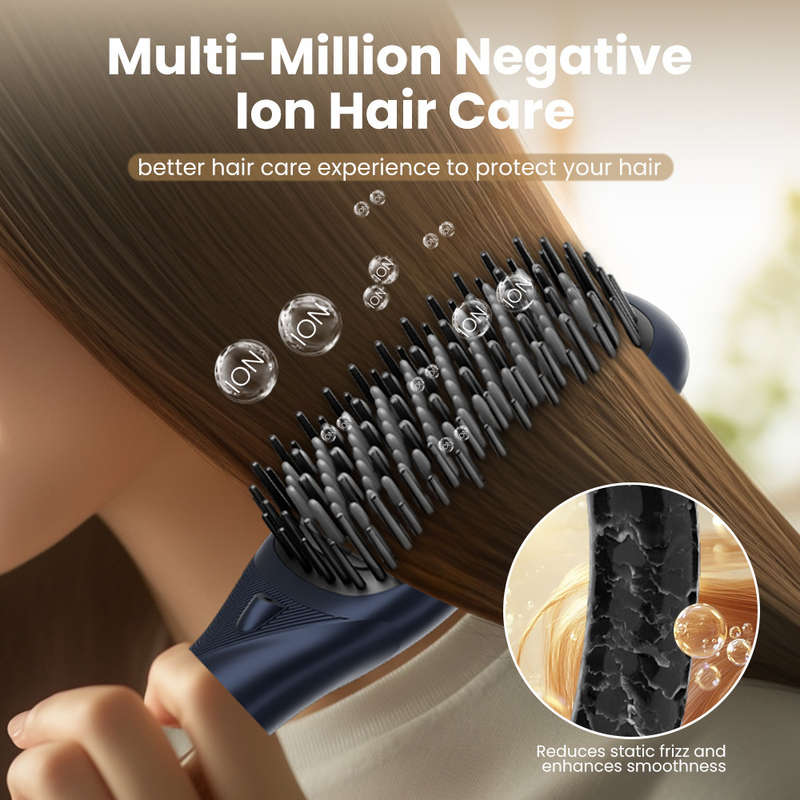 Peigne de lissage de cheveux à ions négatifs à température ultra-haute avec 2 réglages de vitesse et une autonomie de batterie de plus d'une heure