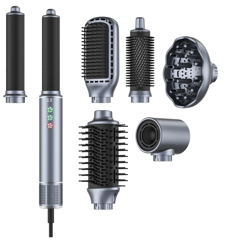 7 en 1 Styler à air chaud à grande vitesse 110 000 tours par minute Rotable pour cheveux professionnel séchoir à cheveux sans frissons