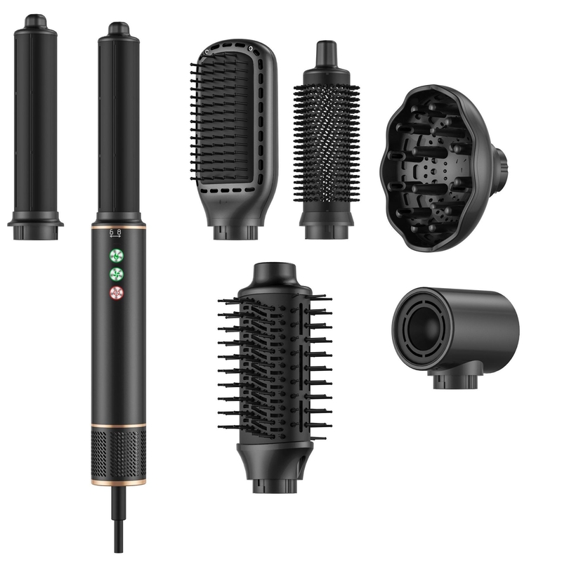 7 en 1 Styler à air chaud à grande vitesse 110 000 tours par minute Rotable pour cheveux professionnel séchoir à cheveux sans frissons