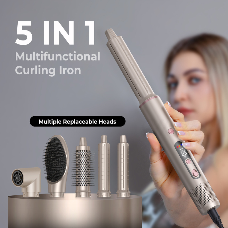 6 en 1 Styling professionnel à air chaud, séchoir à cheveux puissant et réglage de cheveux